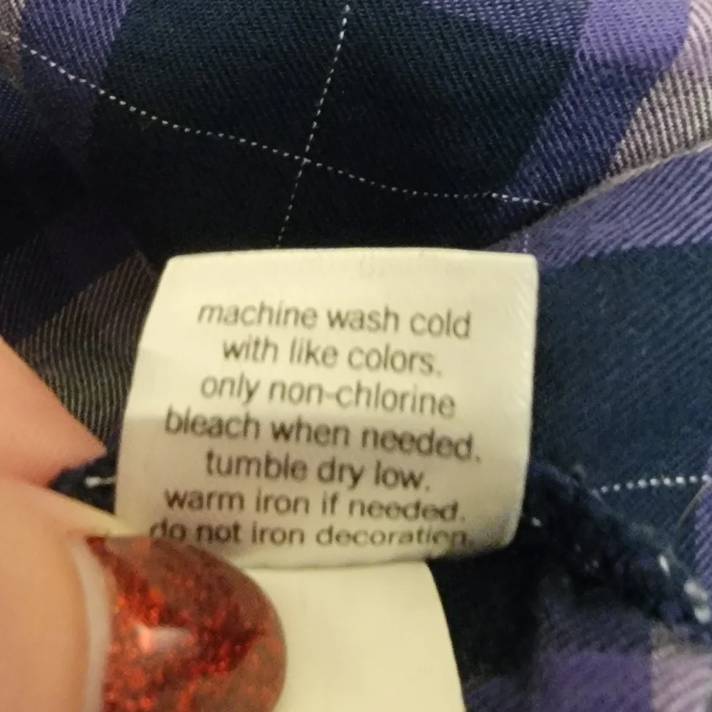 EUC - Sonoma Everyday Shirt - lightweight flannel Purple Size L - Picture 5 of 6